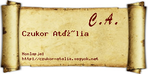 Czukor Atália névjegykártya